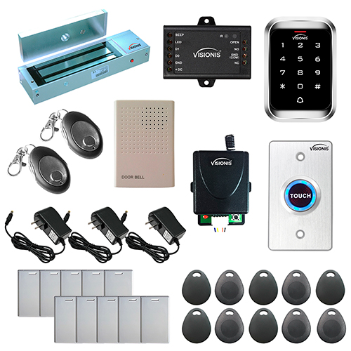 Visionis One Door Access Control Mag Lock Kit with Wireless Receiver and Remote 