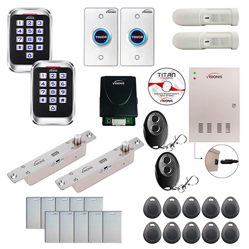 2 Doors Access Control Electric Drop Bolt Fail Secure Time Attendance TCP/IP Wiegand Controller Box