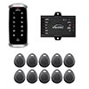 FPC-5679 Visionis VIS-3003 Access Control Weather Proof Metal Housing Anti Vandal Anti Rust Digital Touch Keypad Reader Standalone No Software 125KHZ EM cards Compatible 2000 Users With Door Bell Slim Version and 10 pack of Key Tags