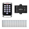FPC-5681 Visionis VIS-3004 Access Control Weather Proof Metal Housing Anti Vandal Anti Rust Metal Touch Keypad Reader Standalone No Software 125KHZ EM cards Compatible 2000 USers with DoorBell and a pack of 10 Proximity cards