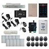 Visionis FPC-5576 One Door Access Control 2,200lbs Electric Strike Fail Safe For Glass Door with VIS-3002 indoor use only Keypad/Reader Standalone No Software EM Card Compatible and Wireless Receiver and PIR Kit