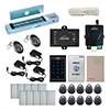 Visionis FPC-5336 One door Access Control Out swinging door 300lbs maglock with VIS-3002 Indoor use only Keypad / Reader no software EM Card Compatible 500 users wireless receiver with PIR kit