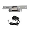 FPC-5391 1,100lbs Stainless Steel Electric Door Strike For Wood and Metal Doors 12V Fail Safe Normally Closed With Power Supply