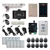Visionis FPC-5578 One Door Access Control 2,200lbs Electric Drop Bolt Fail Secure Time delay Key Cylinder with VIS-3002 indoor use only Keypad / Reader Standalone No Software EM Card Compatible 500 Users and Wireless Receiver and PIR Kit