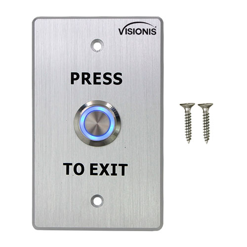 1*Stainless Steel Exit Push Release Button Fits For Door Switch Access Control. 