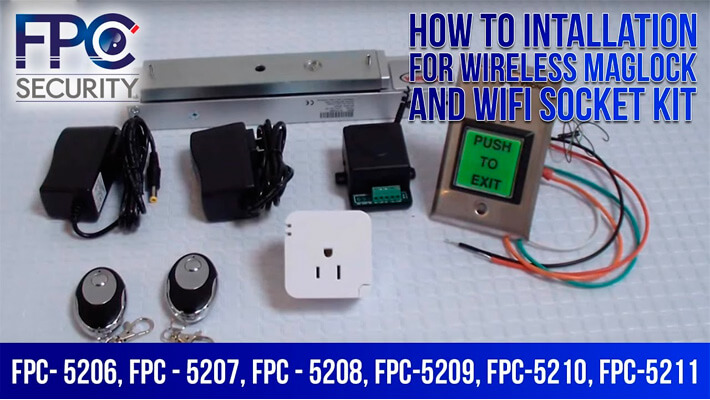 Wireless RF Receiver, Wifi Socket and Mag lock Kit Installation Video