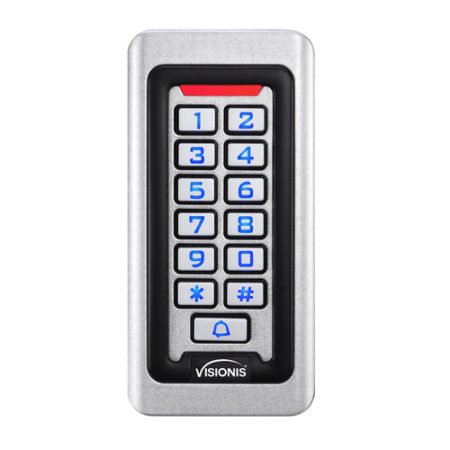 VIS-3023 Access Control Outdoor Weatherproof Silver Metal Keypad Reader