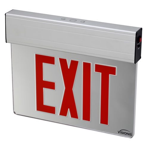 VIS-ESRGL Red Exit Sign Light LED - Acrylic Face