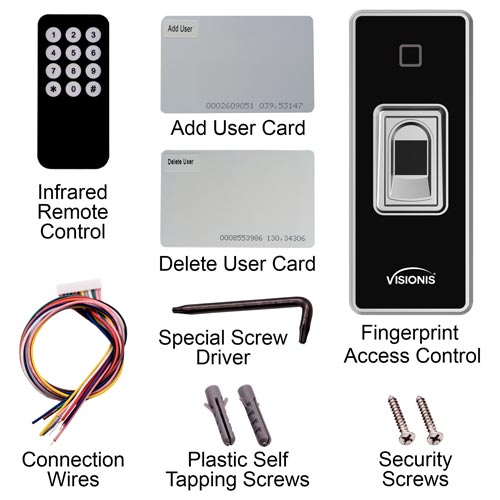 VIS-3024 – Indoor + Outdoor Rated IP68 Access Control Standalone Biometric Fingerprint + Reader