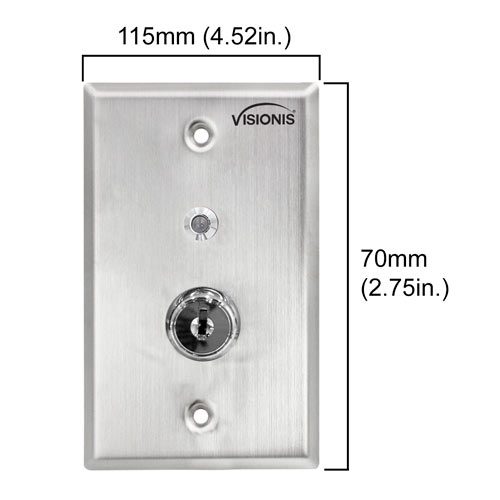 VIS-7037 - Indoor On and Off Exit Switch with Dual LED Standard Size for Door Access Control