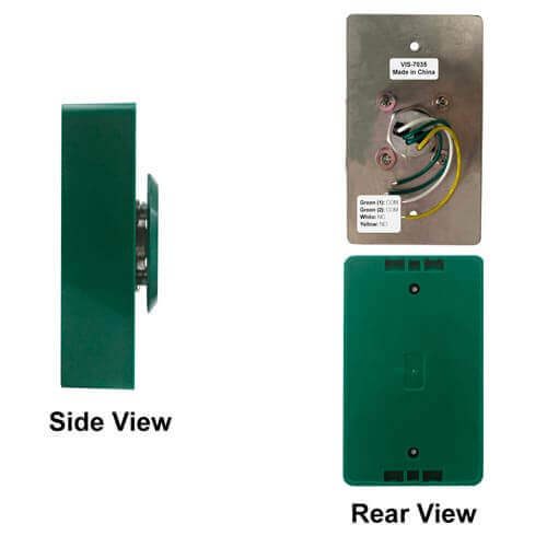 VIS-7035 - Indoor Big Round Green Handicap Request to Push to Exit Button for Door Access Control