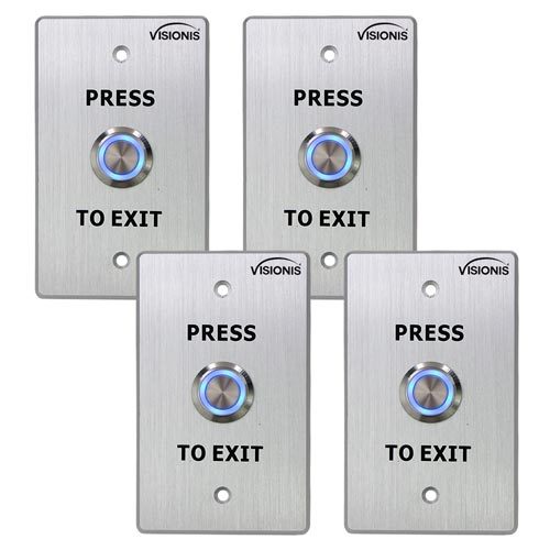 FPC-7497 - Pack 4 Door Bell Type Push to Exit Button for Door Access Control