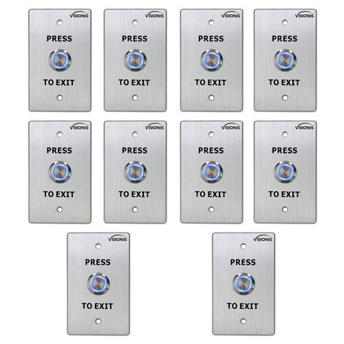 FPC-7500 - Pack 10 Door Bell Type Push to Exit Button for Door Access Control