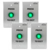 FPC-7507 Pack 4 Small Green Request to Push to Exit Button