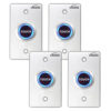 FPC-7517 Pack 4 Ultra Thin Push to Exit Button for Door Access Control with LED Light