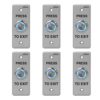 FPC-7533 Pack 6 Waterproof Rated IP65 Stainless Steel Door Bell Type Round Request to Exit Button