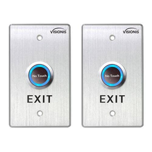 FPC-7546 Pack 2 Indoor Stainless Steel No Touch Request to Exit Button with Time Delay