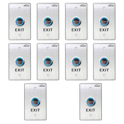 FPC-7550 Pack 10 Indoor Stainless Steel No Touch Request to Exit Button with Time Delay