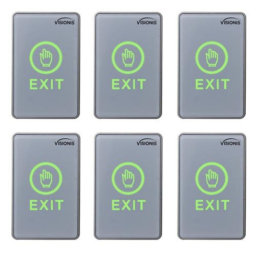 FPC-7553 Pack 6 Indoor Touch Sensitive Type Standard Size Push to Exit Button