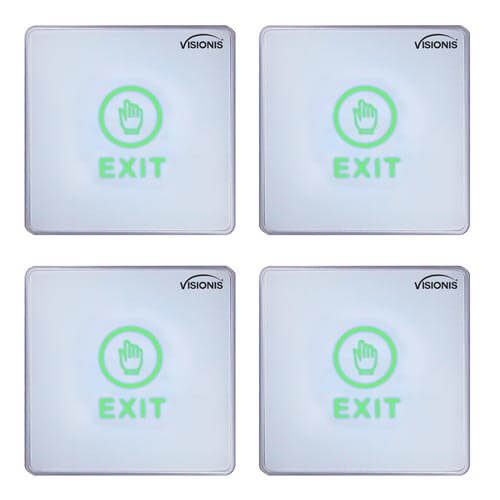 FPC-7557 Pack 4 Indoor Touch Sensitive Type Standard Size Push to Exit Button