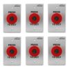 FPC-7573 - Pack 6 Exit Buttons Indoor Big Red with Cylinder Key Request to Push to Exit Button for Door Access Control