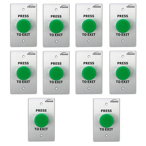 FPC-7580 – 10 Pack Request to Push to Exit Button for Door Access Control