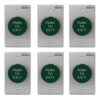 FPC-7588 – 6 Pack Indoor Big Round Green Request to Push to Exit Button