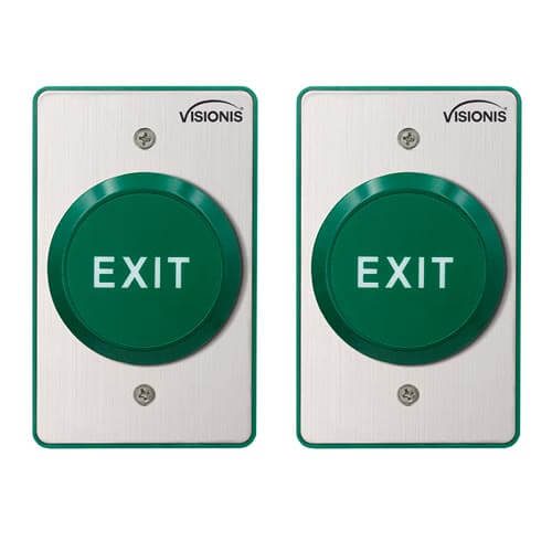 FPC-7591 – 2 Pack Indoor Big Round Green Handicap Request to Push to Exit Button