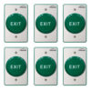 FPC-7593 – 6 Pack Indoor Big Round Green Handicap Request to Push to Exit Button