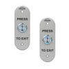 FPC-7596 - 2 Pack Indoor + Outdoor Weather and Waterproof Rated IP65 Stainless Steel Door Bell Type Round Request to Exit Button