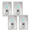 FPC-7602 - Pack 4 Indoor On and Off Exit Switch with Dual LED for Door Access Control