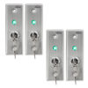 FPC-7607 - Pack 4 Indoor On and Off Exit Switch with Dual LED for Door Access Control