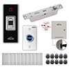 FPC-7807 One Door Access Control Electric Drop Bolt Fail Secure Time Attendance TCP/IP Wiegand Controller Box, Power Supply, Indoor + Outdoor Fingerprint/Card Reader, Software Included 10000 User Kit