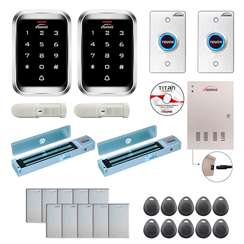 FPC-7924 2 Doors Access Control Electromagnetic Lock for Outswinging Door 600lbs