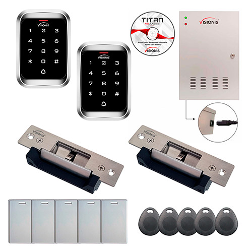 FPC-7976 Two Doors Professional Access Control Electric Strike Fail Safe Fail Secure