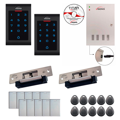 Two Doors Access Control Electric Strike Fail Safe Fail Secure Time Attendance TCP/IP Wiegand Controller Box FPC-8040
