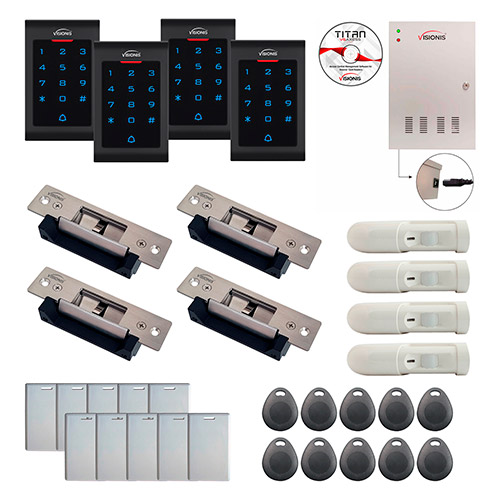 4 Doors Access Control Electric Strike Fail Safe and Fail Secure, Time Attendance TCP/IP Wiegand Controller Box FPC-8060