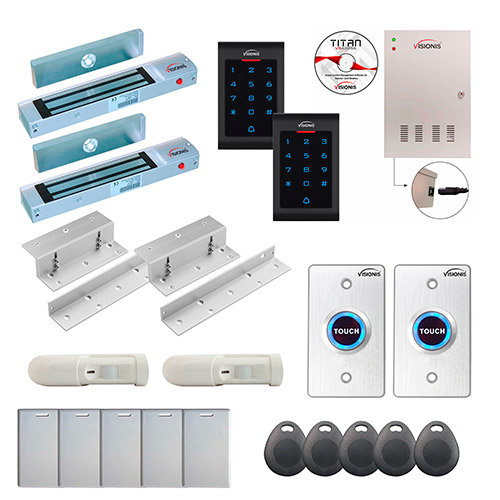 2 Doors Professional Access Control for Inswing Door Electromagnetic Lock 300lbs Time Attendance