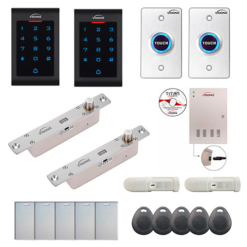 Two Door Professional Access Control Electric Drop Bolt Fail Secure TCP/IP Wiegand Controller Box