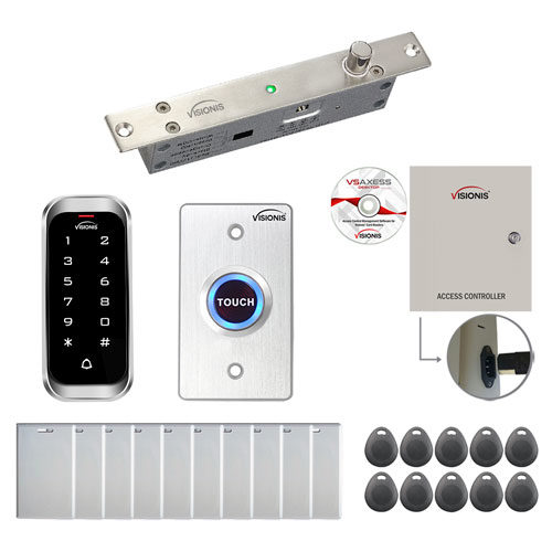 One Door Access Control Electric Drop Bolt Fail Secure Time Attendance TCP/IP