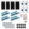 4 Doors Access Control Outswinging Door 600lbs Mag Lock Time Attendance TCP/IP Wiegand Controller Box