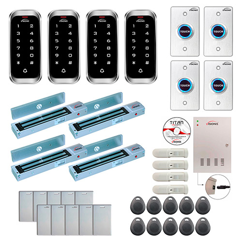 Four Doors Access Control Electromagnetic Lock for Outswinging Door 600lbs