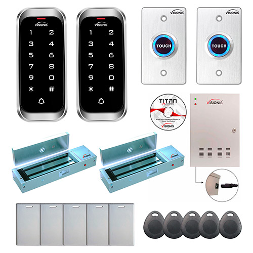 Two Doors Professional Access Control for Outswing Door Electric Lock 1200lbs Time Attendance