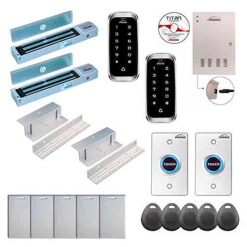 Two Doors Professional Access Control for Inswing Door Electric Lock 600lbs Time Attendance