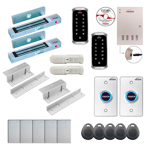 Two Doors Professional Access Control for Inswing Door Electric Lock 300lbs Time Attendance