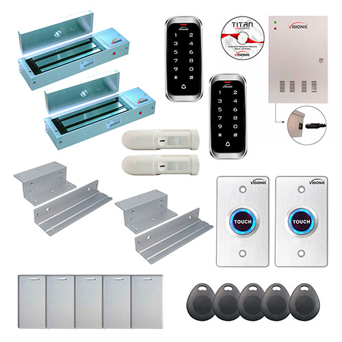 Two Doors Professional Access Control for Inswing Door Electric Lock 1200lbs Time Attendance