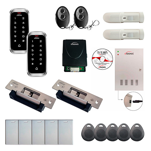 Two Doors Professional Access Control Electric Strike Fail Safe Fail Secure