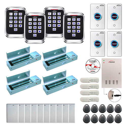Four Doors Access Control Electromagnetic Lock for Outswinging Door 1200lbs