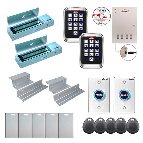 2 Door Professional Access Control for Inswing Door Electric Lock 1200lb Time Attendance