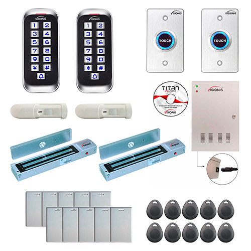 Two Doors Access Control Electromagnetic Lock for Outswinging Door 600lbs